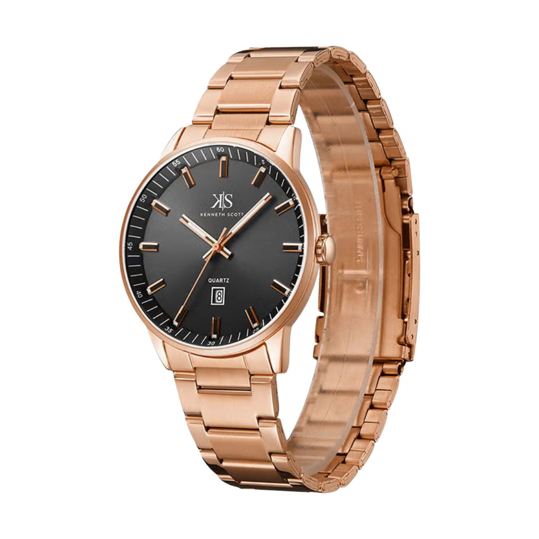 KENNETH SCOTT Men's Analog Quartz Watch, K22010-RBKW Series