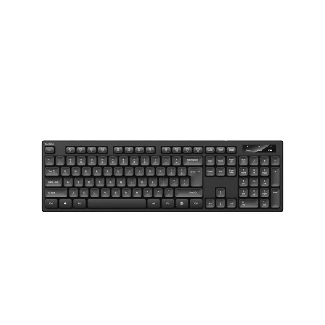Belkin Connect Pro Wireless Keyboard and Mouse, Arabic English, Black