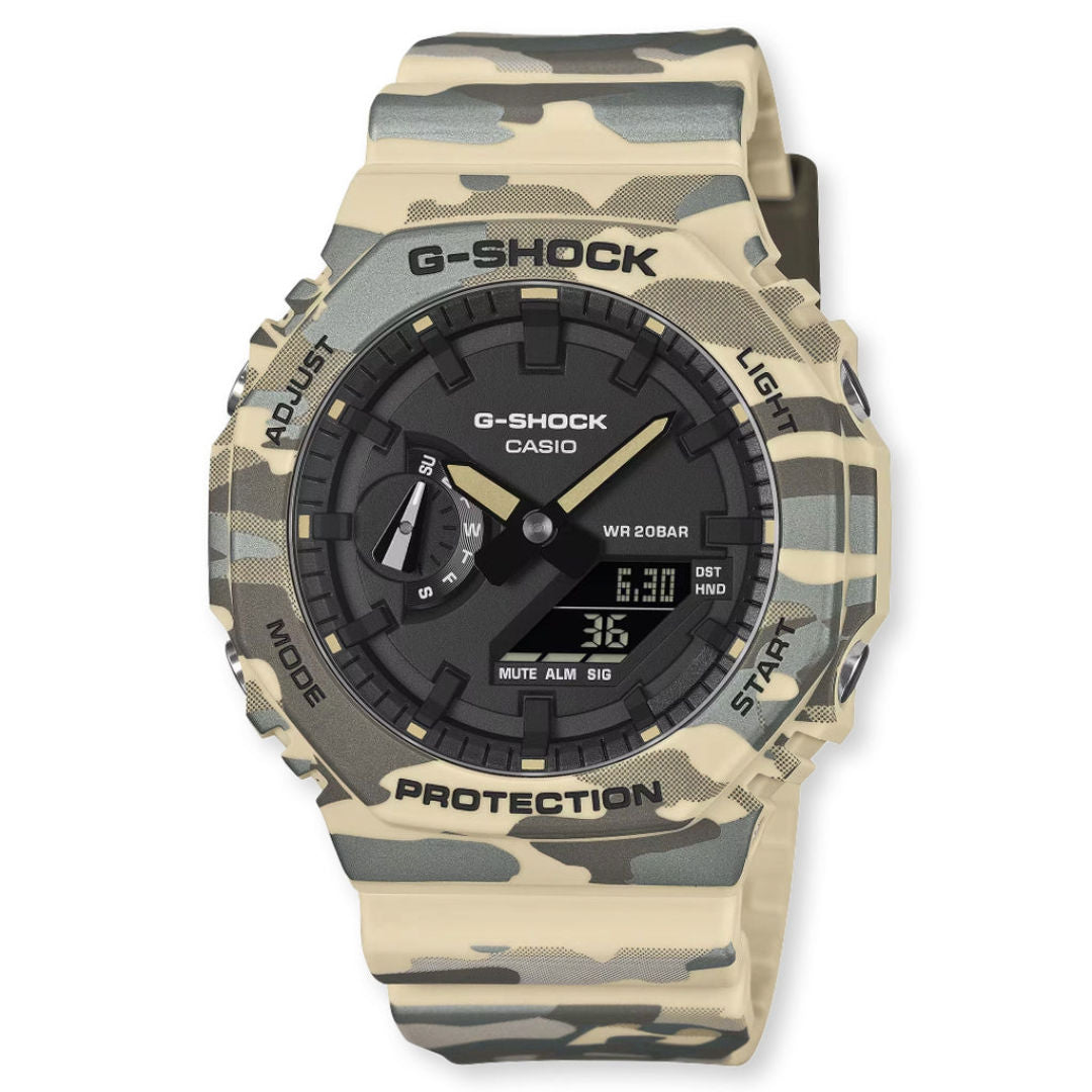ساعة كاسيو G-Shock التناظرية-الرقمية من سلسلة 2100، طراز GA-2100CM