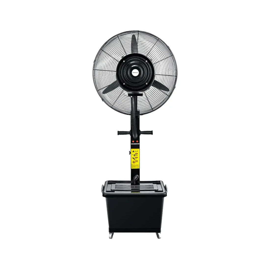Powerology Industrial Fan Mist Spray & Humidifier, Black