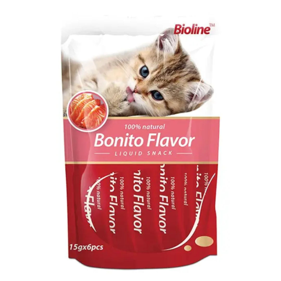Bioline Cat Treats Liquid Snack, 15gm x 6-Pieces