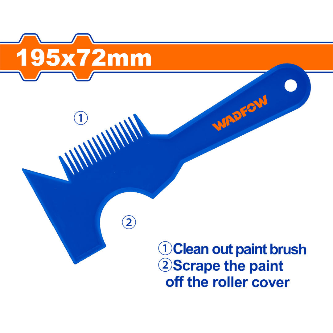 WADFOW Brush Comb & Roller Cleaner, Paint Scraper & Roller Cleaning Tool, 195 × 72 mm