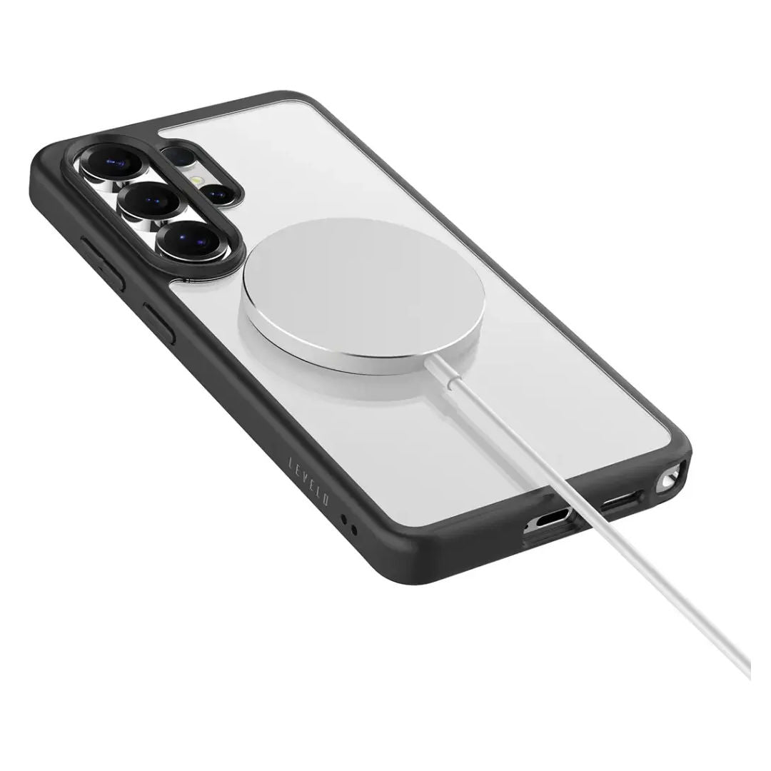 Levelo Solo MagSafe Matte Case For Samsung S26 Ultra, Black