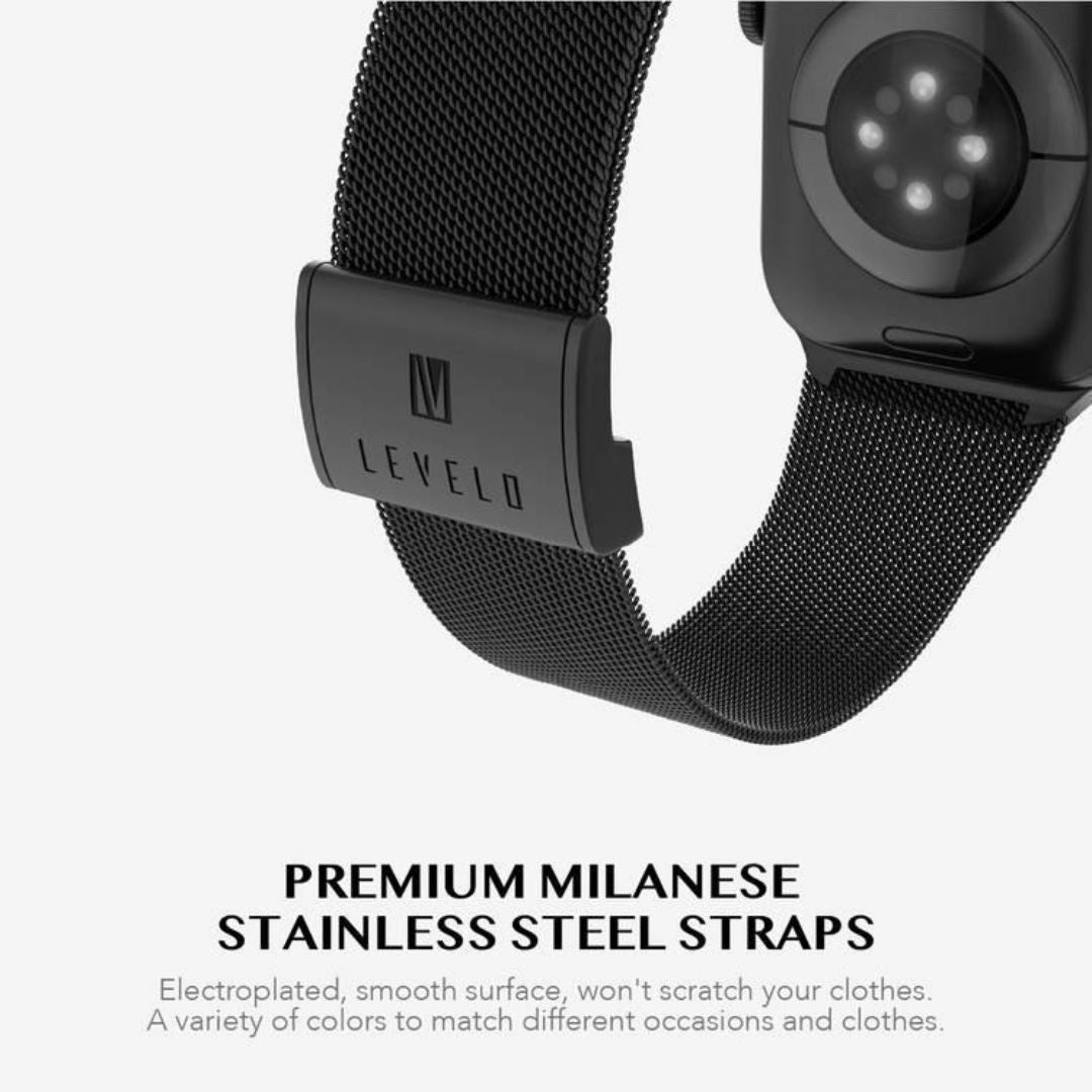 Levelo Double Milanese Watch Strap For Apple Watch, 42/44/45 mm