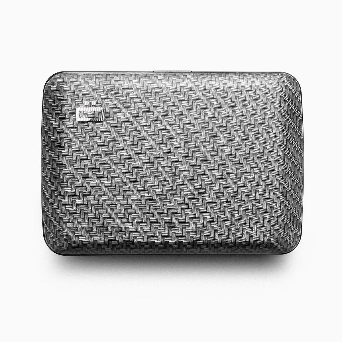 Ogon Oslo Aluminum Wallet Small Case Card Holder V2, Carbon Fiber Effect Print