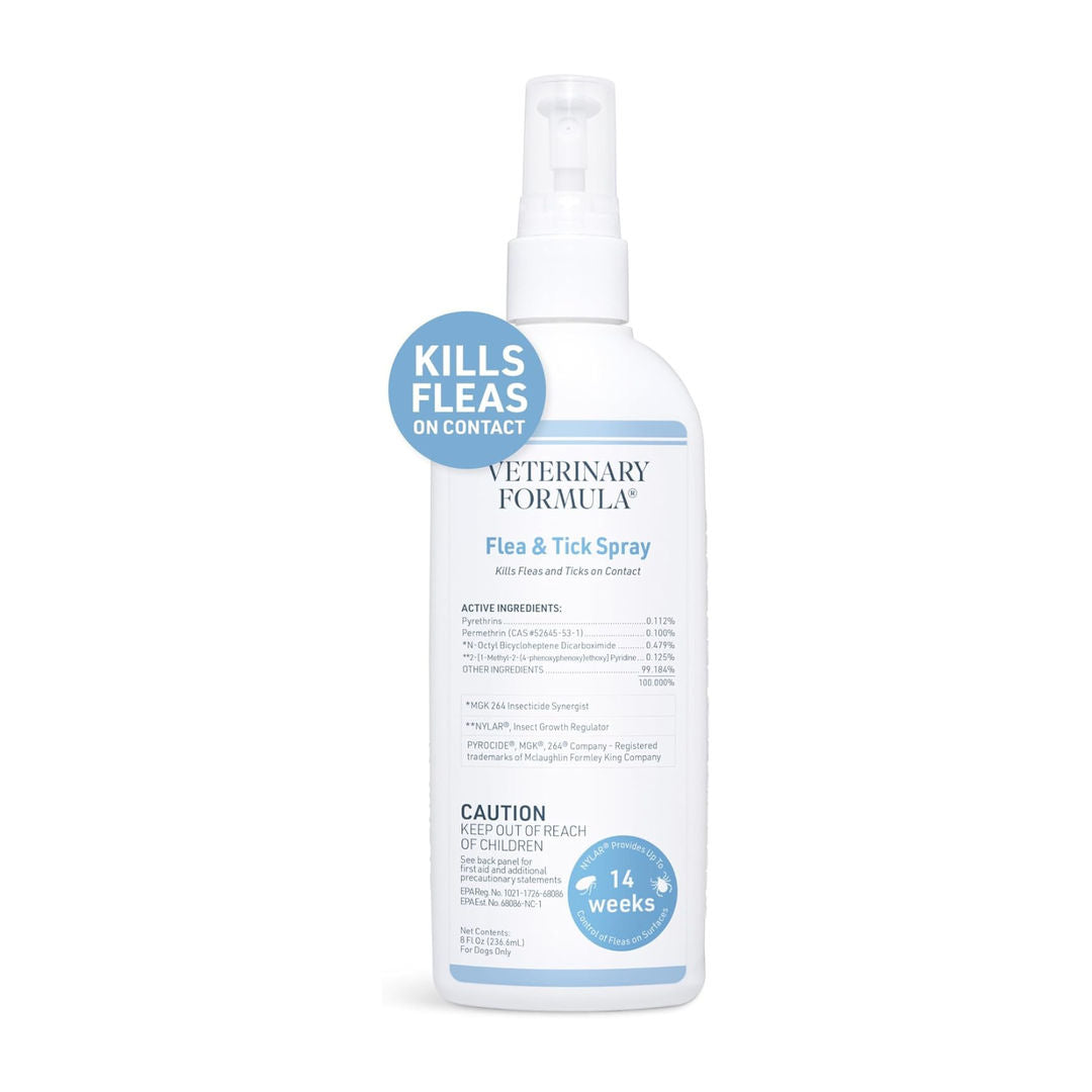 Synergy Labs Veterinary Formula Flea & Tick Spray for Dogs, 237ml