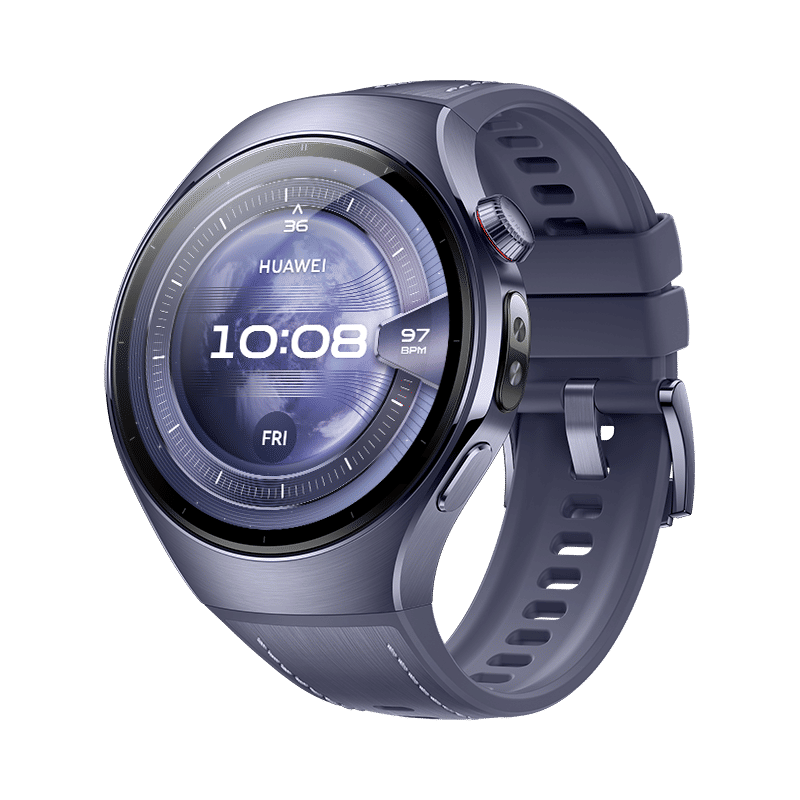 ساعة Huawei Smart Watch 5، 46 مم RTS-AL00 GPS، WLAN، جهاز مراقبة معدل ضربات القلب، SpO2