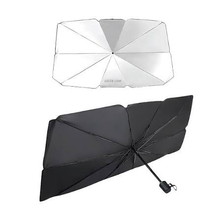 Green Lion Car Windshield Sunshade Umbrella-Black