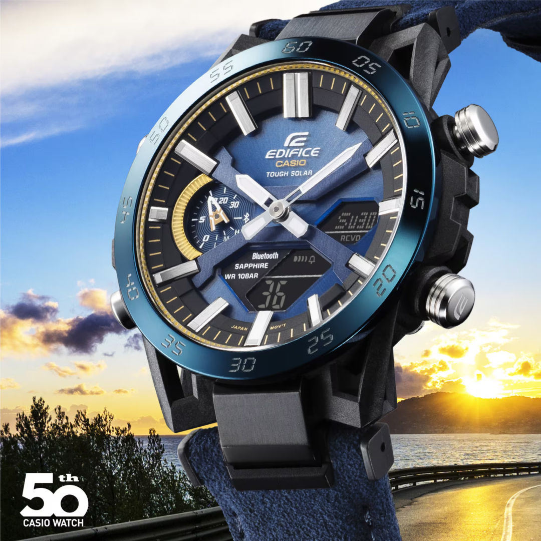 Casio Edifice 50th Anniversary Bluetooth Solar Watch, ECB-2000SS-2A