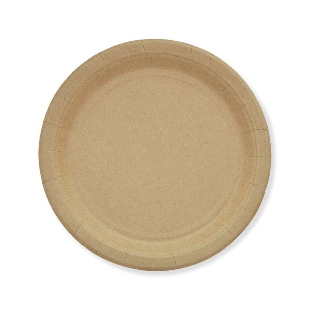 Kraft Paper Plates Disposable Eco-Friendly, 10-Pack