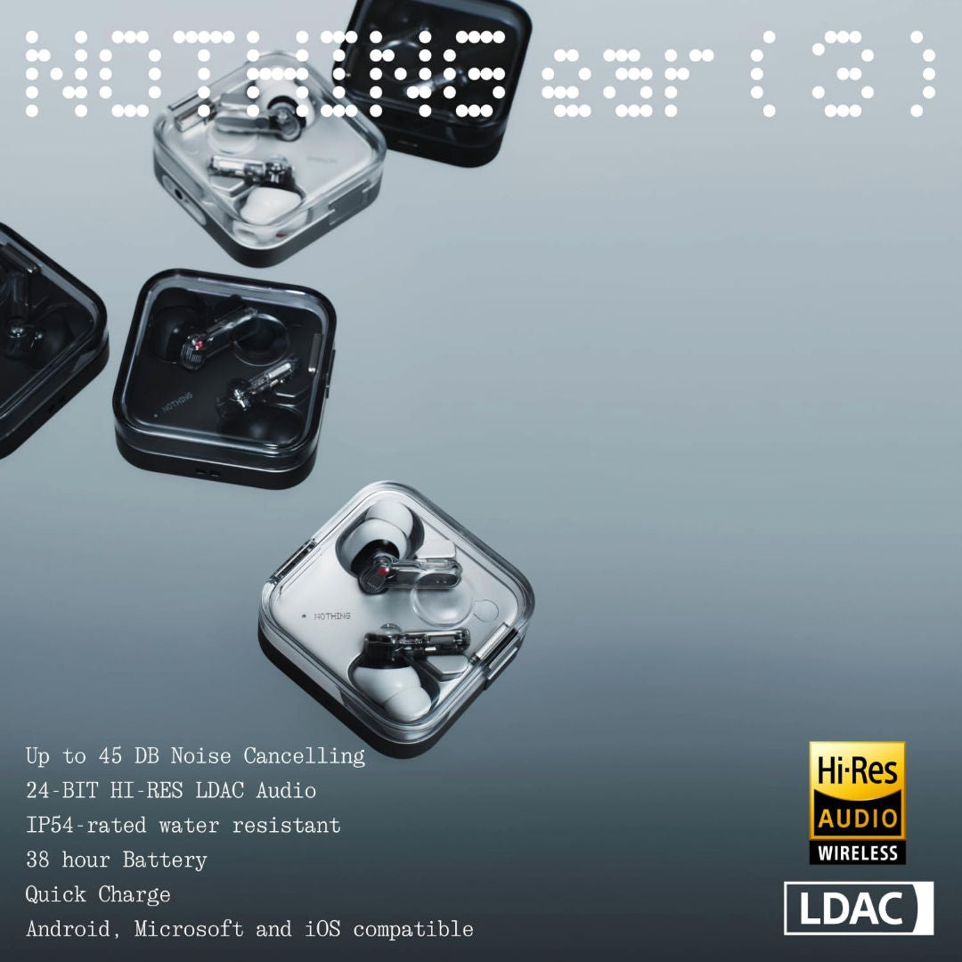 Nothing Ear (3) True Wireless Earbuds, Active Noise Cancellation, Global Version