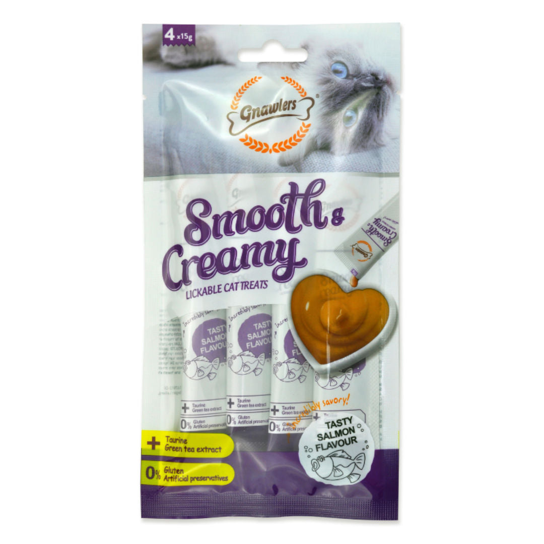 Gnawlers Smooth & Creamy Lickable Cat Treats, 4-Pieces x 15gm