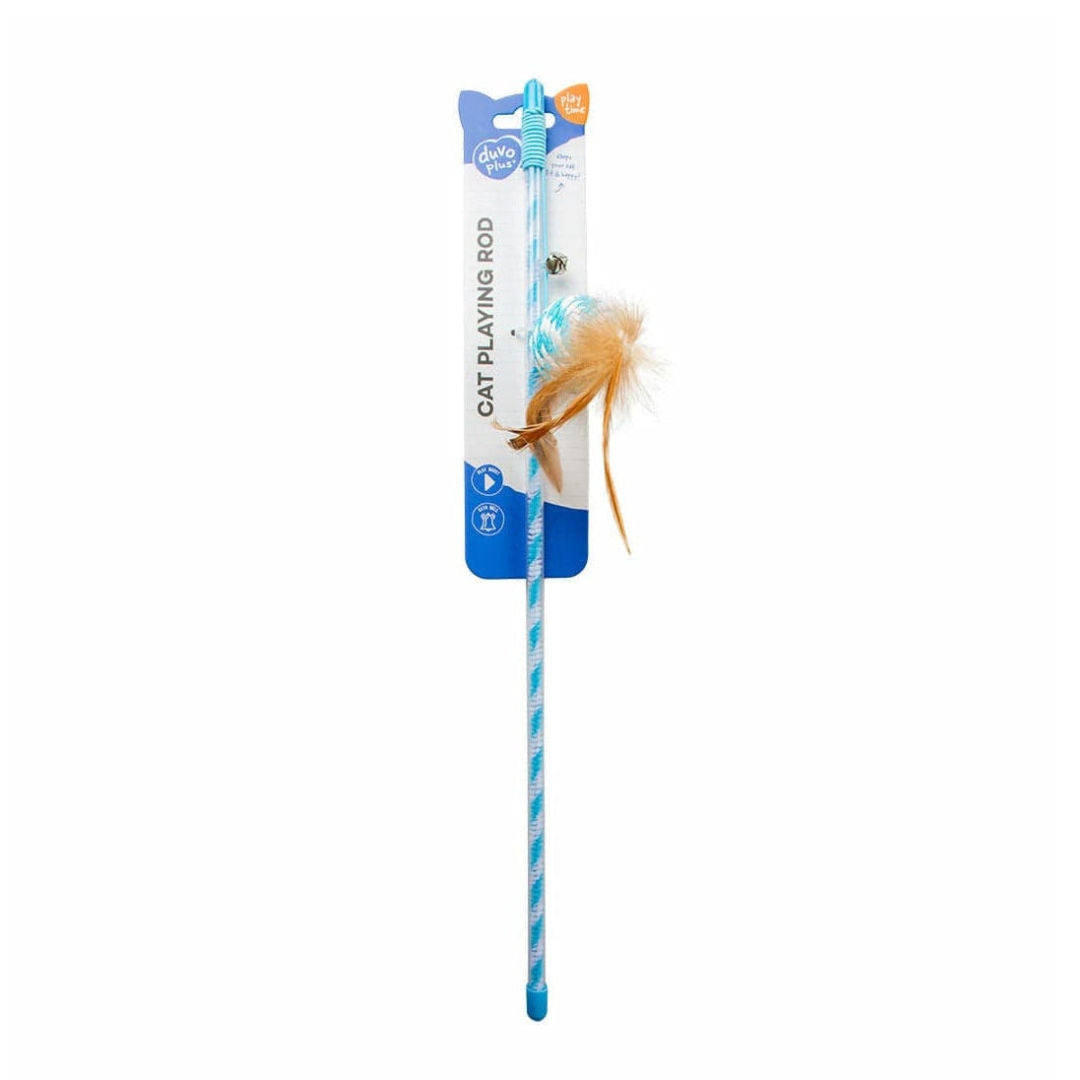 Duvo+ Cat Playing Rod Catchy Paper Ball Blue, 41x4x3.5cm