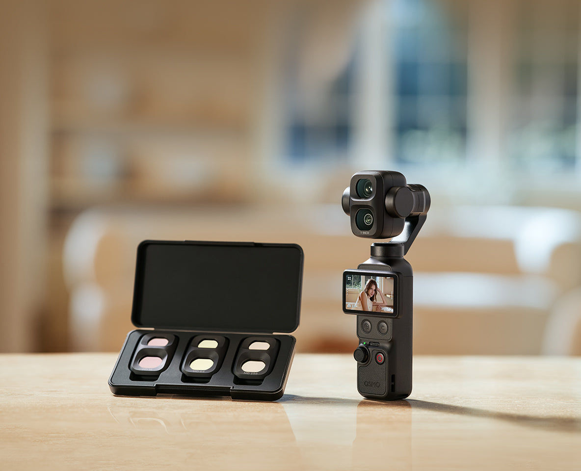 DJI Osmo Pocket 4P Vlog Combo Handheld Gimbal Camera, 1" CMOS, 4K/240fps, Dual Lens, 103GB Storage, Black
