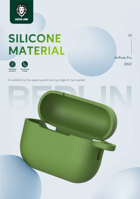 Green Lion Berlin Series Silicone Case - AirPods Pro 2