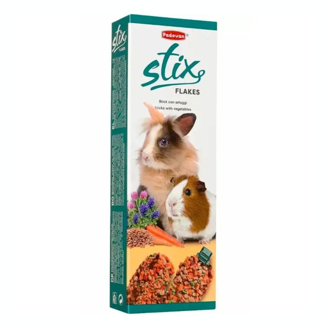 Padovan Stix Flakes Rabbit Crunchy Treats With Vegetables, 100g