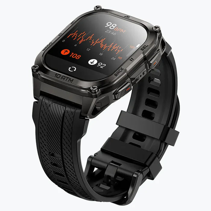 KOSPET TANK M4 Rugged GPS Smartwatch with 1.96” AMOLED Display, Dive Modes, Bluetooth Calling & 10ATM Waterproof
