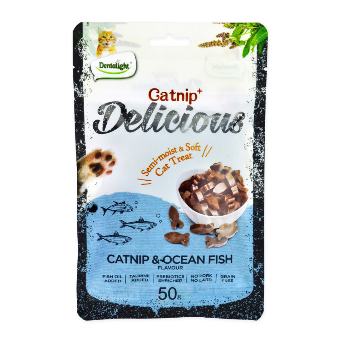 Dentalight Catnip+ Semi Moist & Soft Cat Treat, 50gm