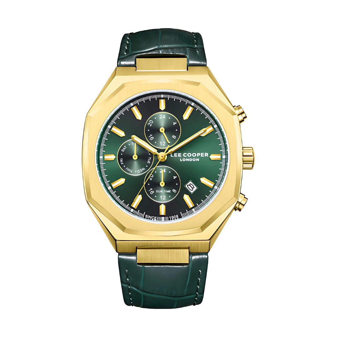 Lee Cooper Men's Multi Function Dark Green Dial Watch, LC08168.175