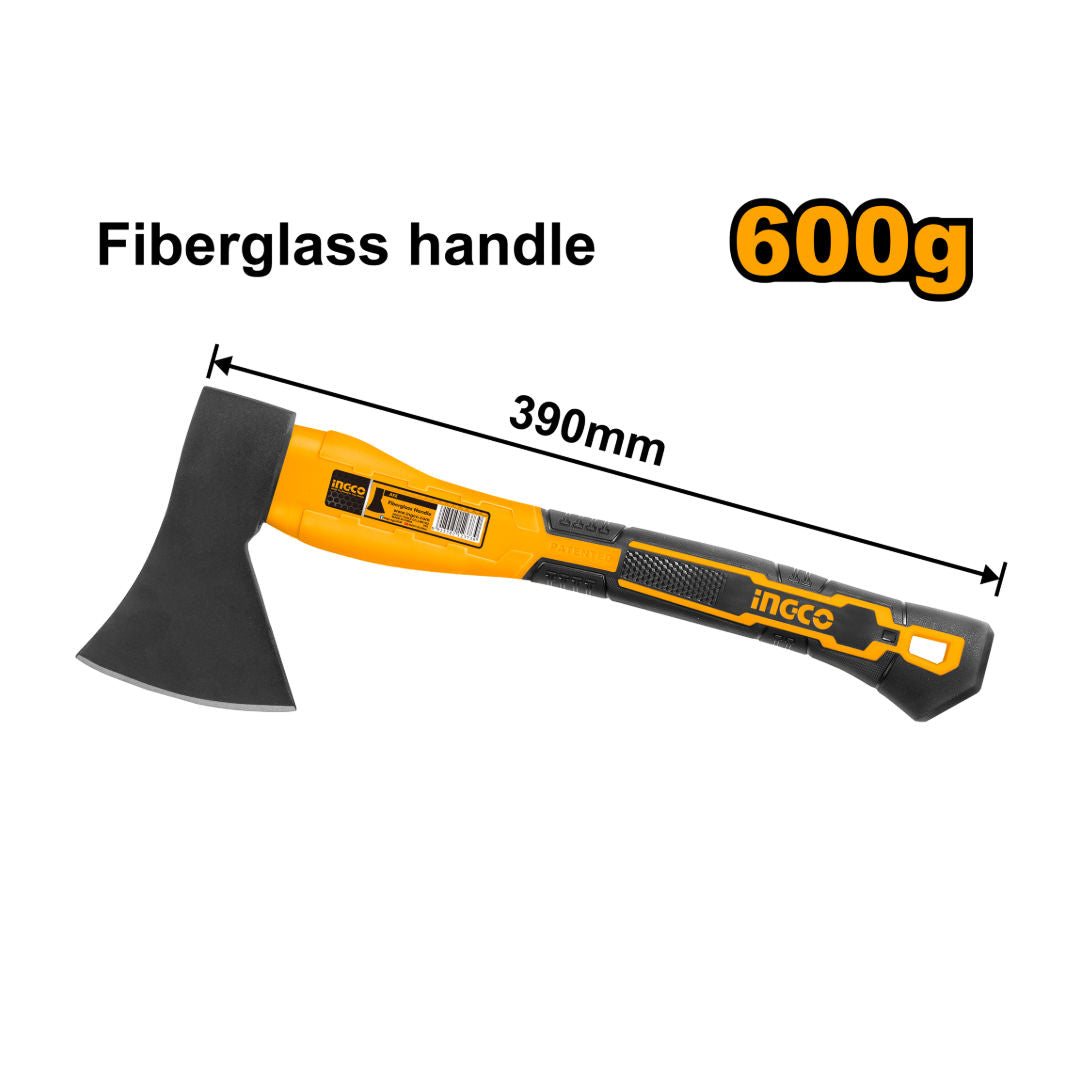 INGCO Axe, 600 G Drop-Forged 45# Steel Head