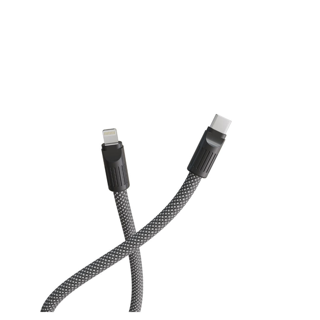 Levelo Tugo Type C To Lightning 30W 1m, Type Braided Lanyard Cable, Gray