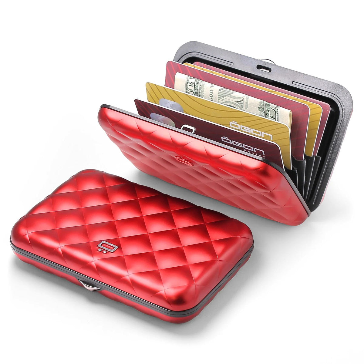 Ogon Helsinki Ladies Wallet Small Case Card Holder, Red