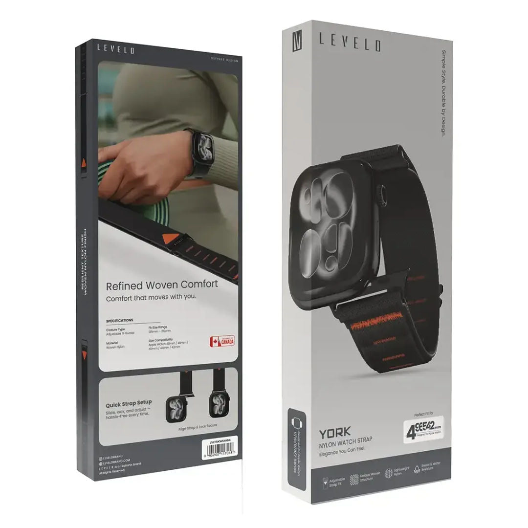 Levelo York Nylon Watch Strap