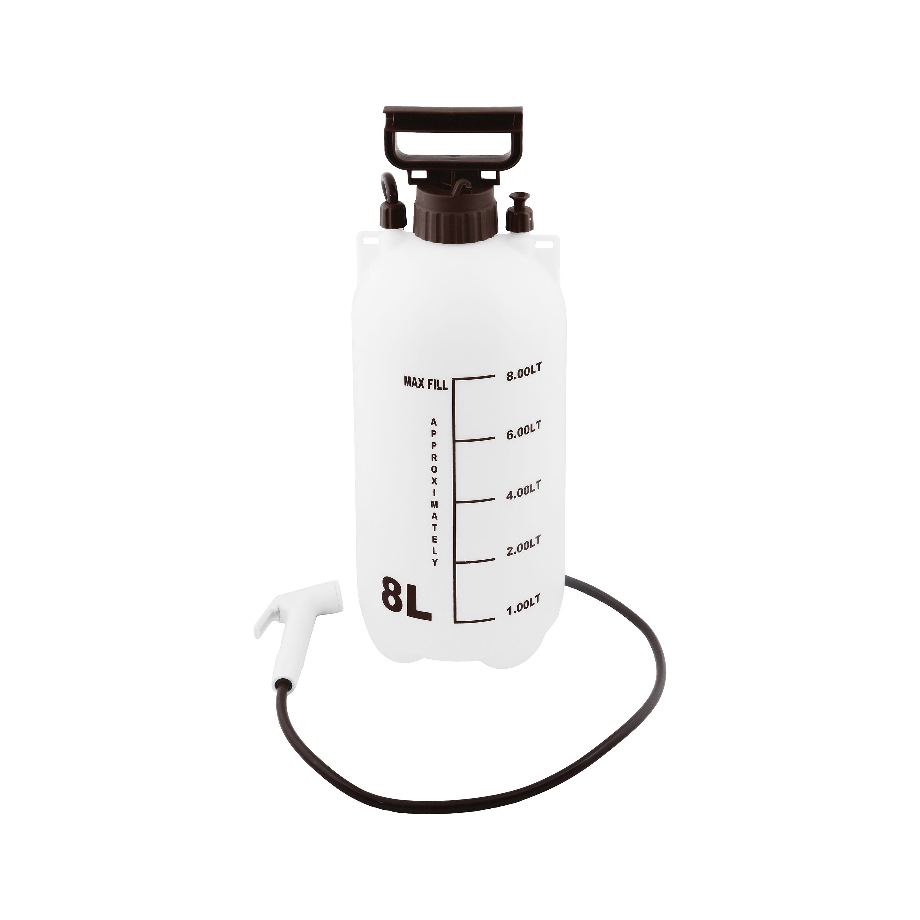 3L Portable Manual Pressure Water Sprayer & Handheld Bidet Pump, White