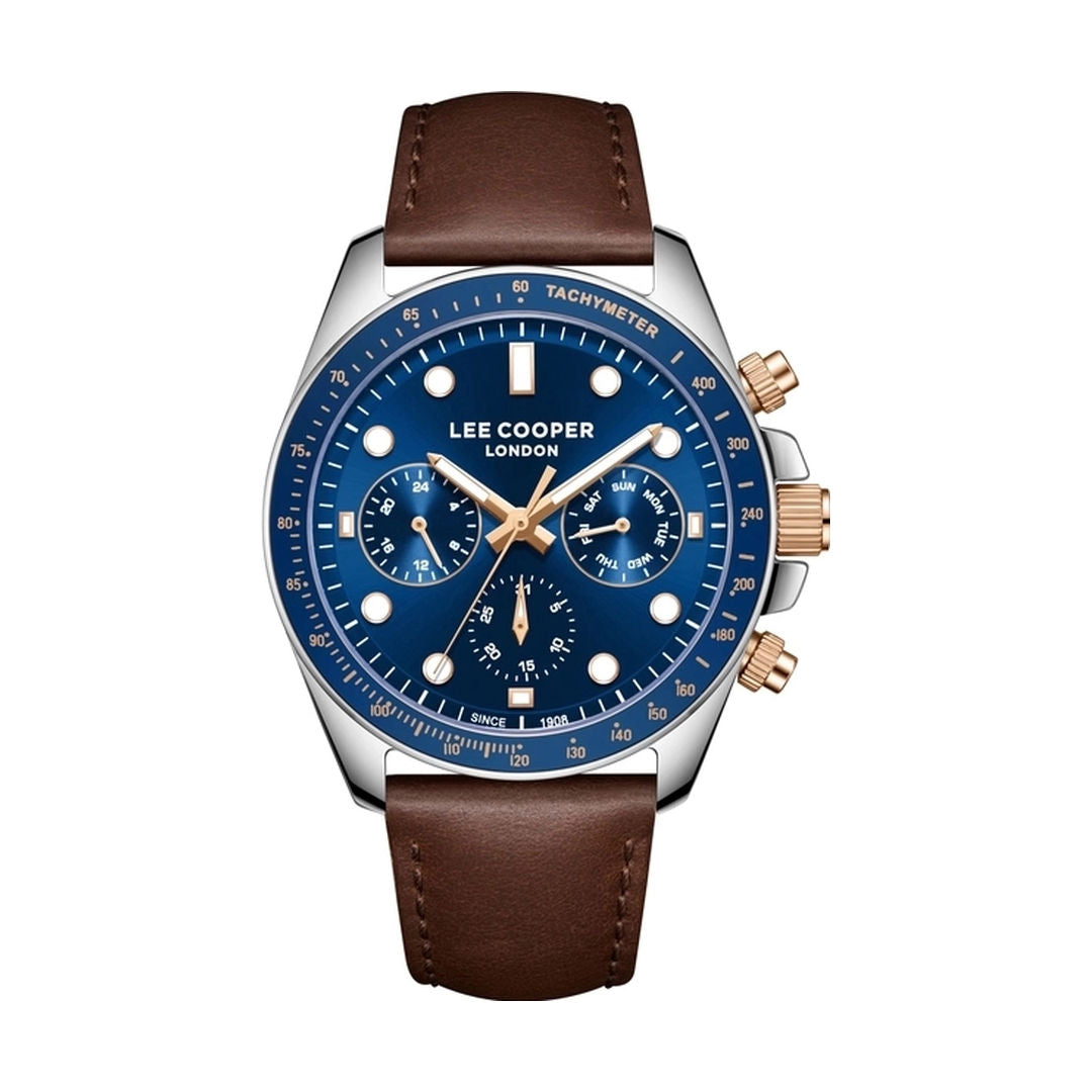 Lee Cooper Men's Leather Multifunction Watch, LC08233 Series