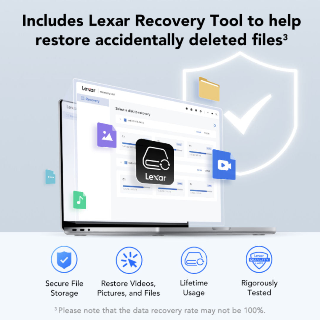 LEXAR® SL300 Portable SSD, up to 1050MB/s read and 1000MB/s