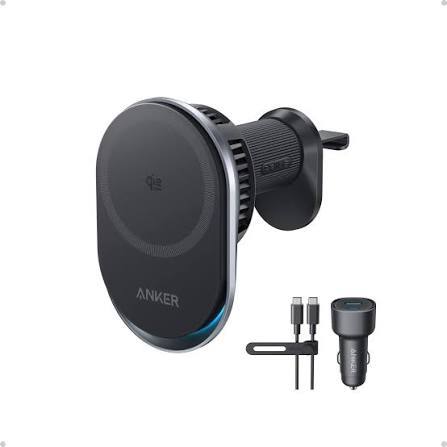 Anker MagGo Wireless Car Mount Charger Black