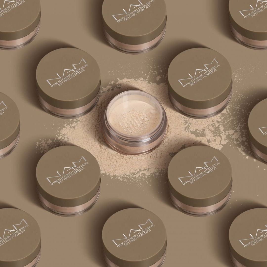 NAM Brightening Undereye Setting Powder, Lightweight, Crease-Free Finish for a Smooth, Awake Look
