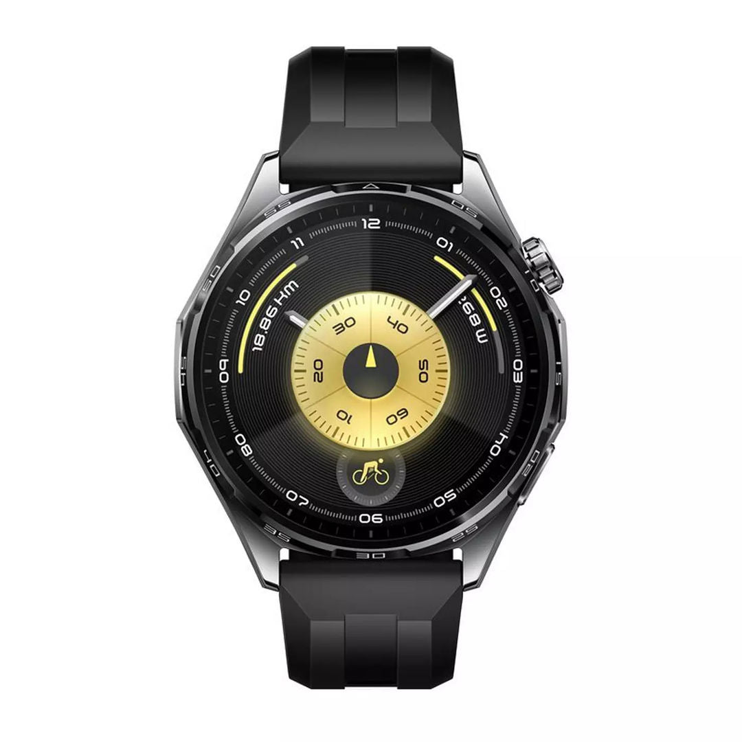 Huawei Watch GT 6 46mm Smartwatch, 1.47-inch AMOLED Display, Fluoroelastomer Strap, Black