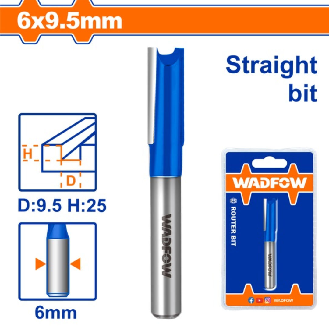 WADFOW Router Bit Straight, 6mm Shank