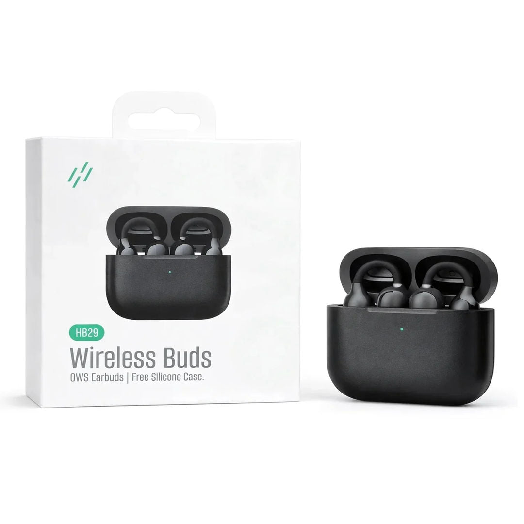 Heatz HB29 Wireless OWS Earbuds, Black