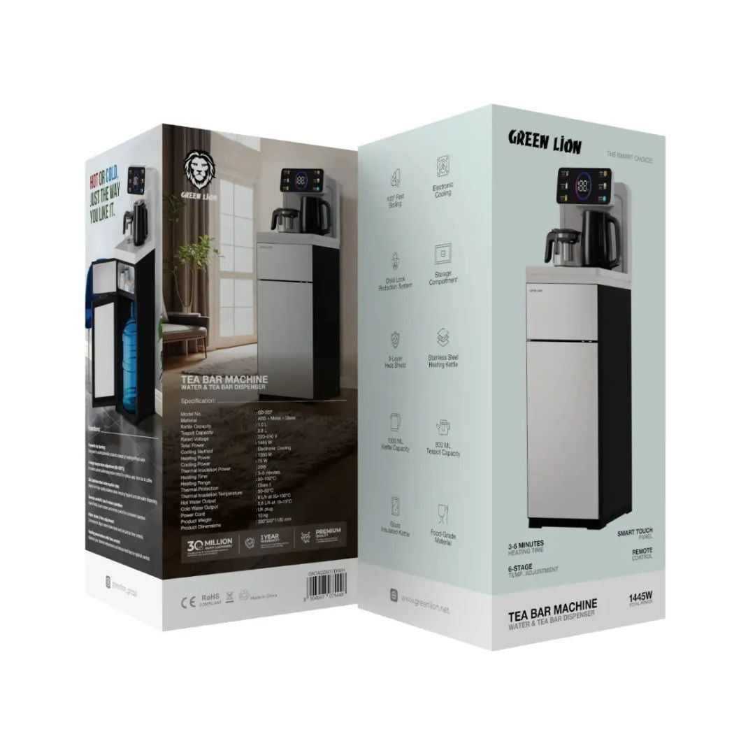 Green Lion Tea Bar Machine Water & Tea Dispenser, Instant Hot Beverage Maker, White