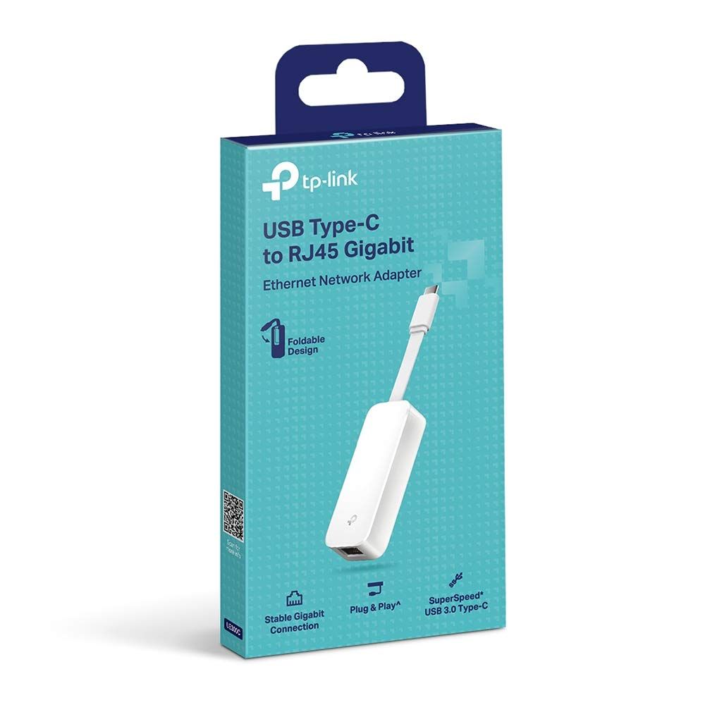TP-Link UE300C USB-C to RJ45 Gigabit Ethernet Network Adapter, Plug and Play