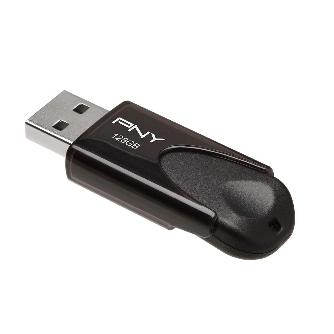 PNY Attach 4 128GB USB 2.0 Flash Drive, Black