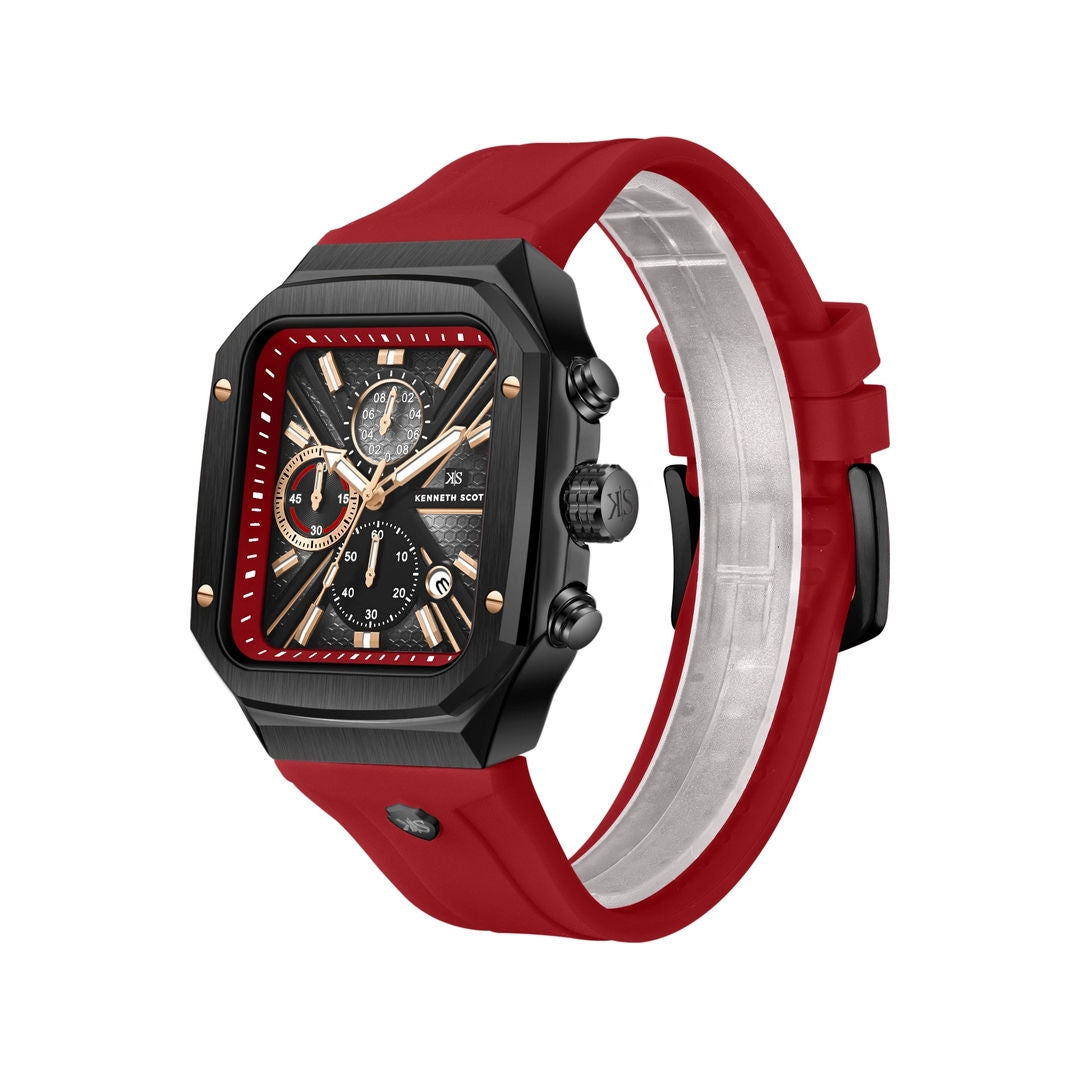 KENNETH SCOTT Men's Chronograph Black Dial Watch, K26104 Series