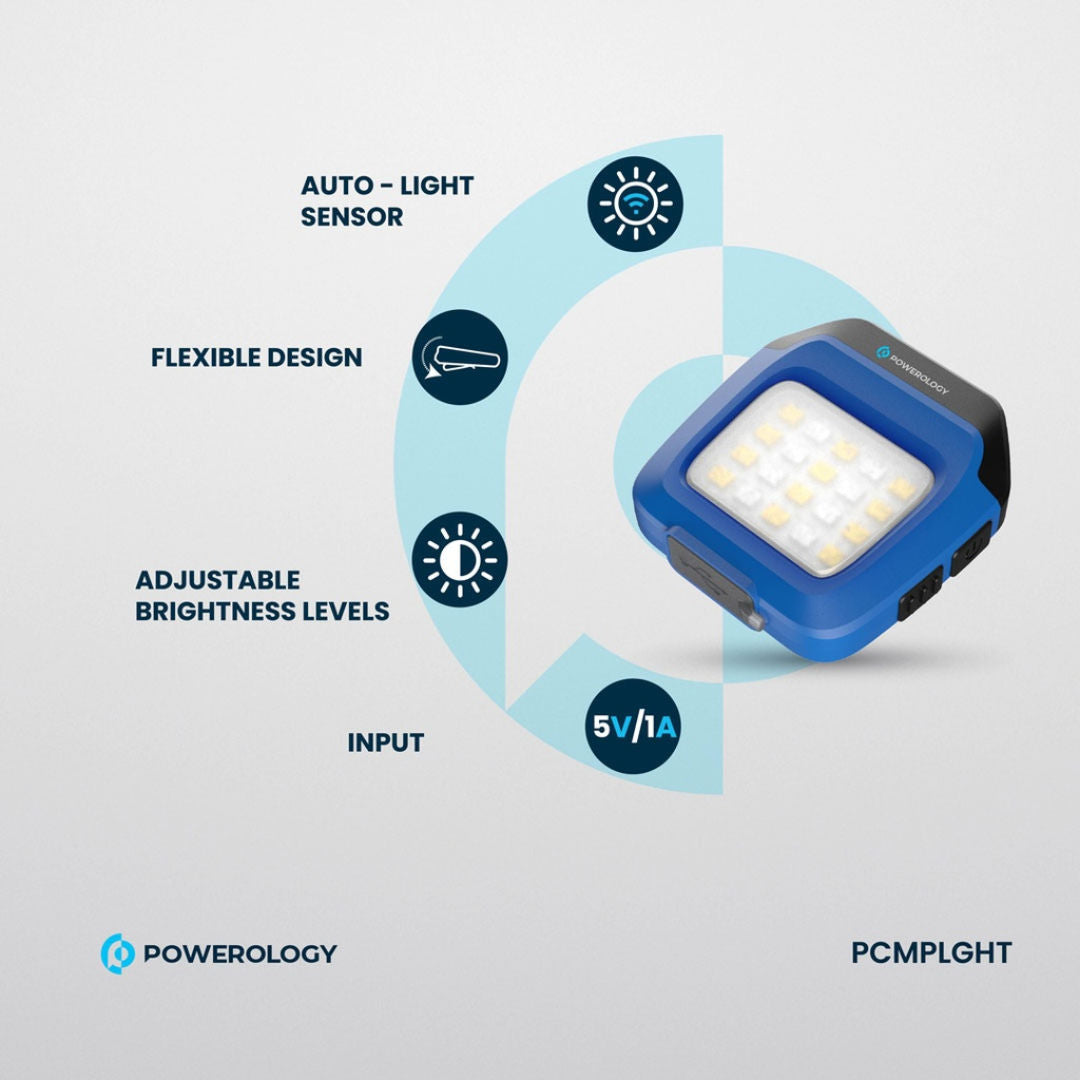 Powerology Clip-on LED Light, Black