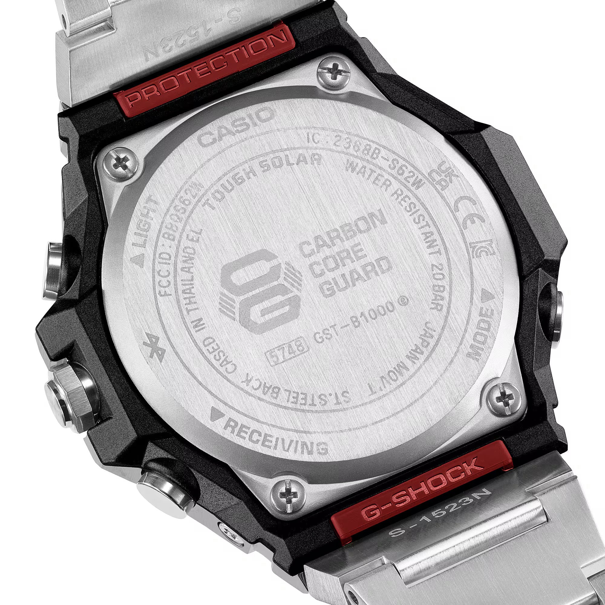 Casio G-SHOCK G-STEEL GST-B1000 Series, Bluetooth Tough Solar Stainless Steel Shock Resistant Watch