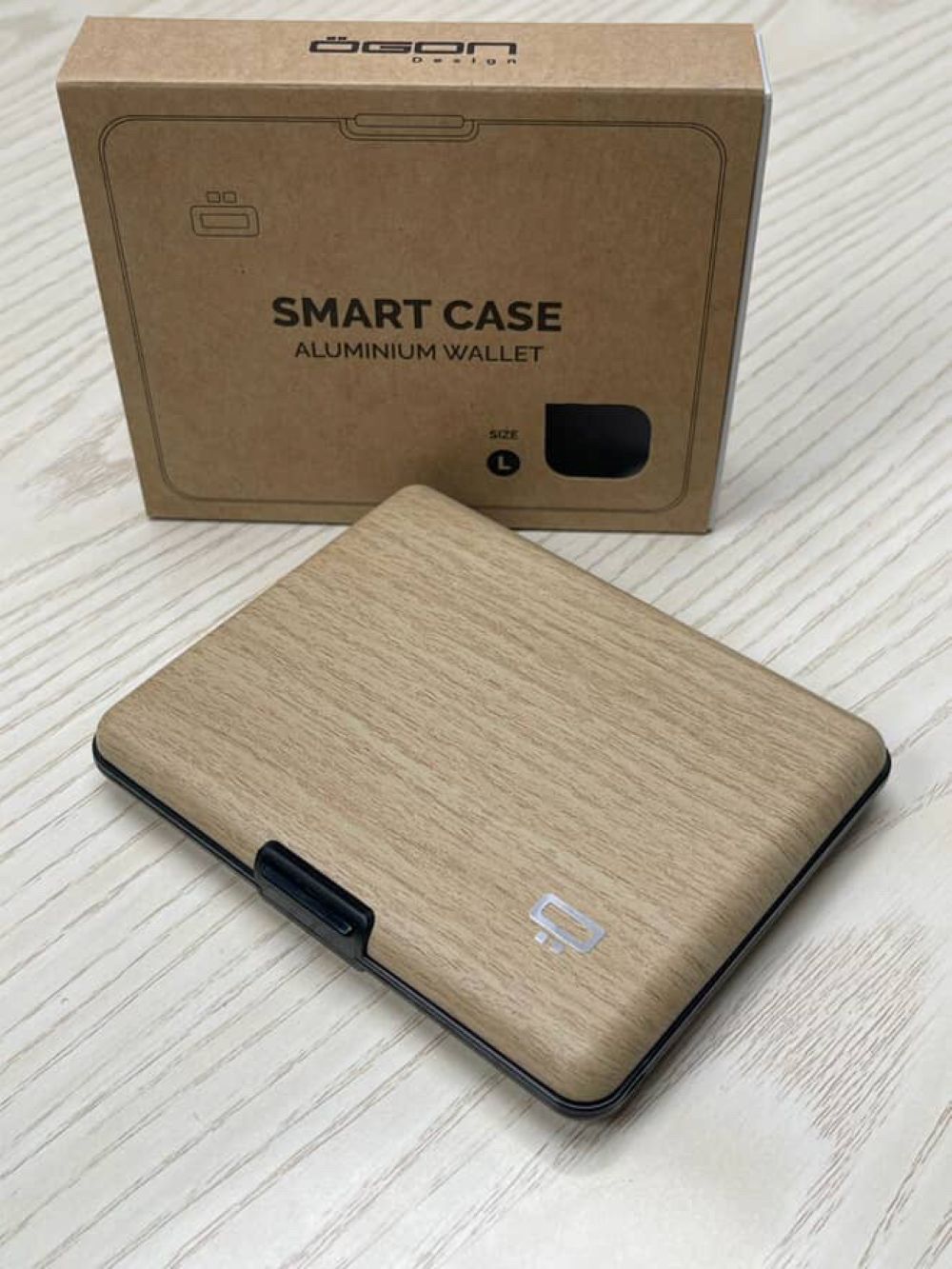 Ogon Aluminum Wallet Large Case V1, Bamboo