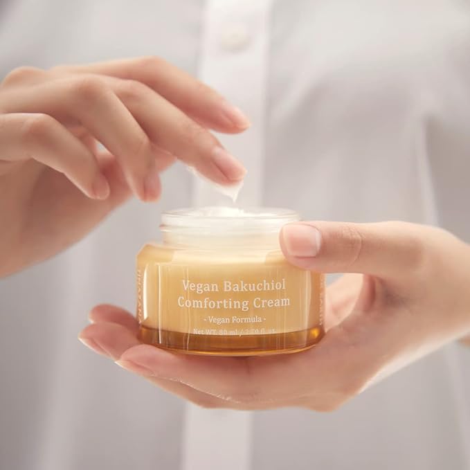 Tinazana Vegan Bakuchiol Comforting Cream, Soothing & Hydrating Retinol-Alike Moisturizer, 80ml