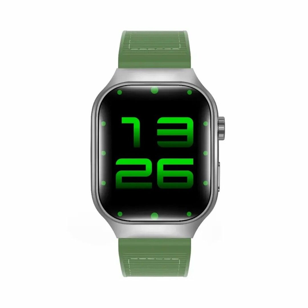 Green Lion Ridge Smart Watch, Silver & Green