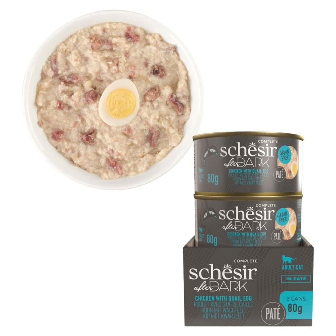 Schesir After Dark in Pâté Variety Pack Wet Cat Food, Pack Of 12m, 80gm