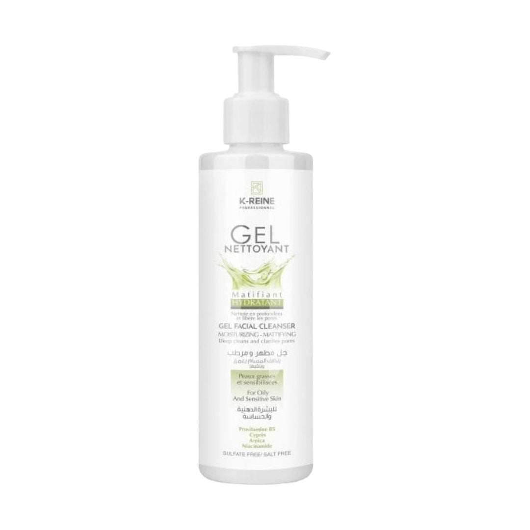 K-Reine Gel Nettoyant Facial Cleanser Moisturizing Mattifying, 200ml