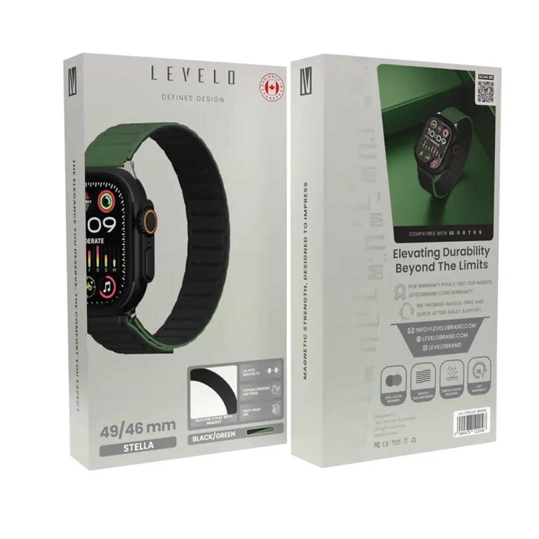 Levelo Stella Silicone Watch Strap with Magnet, 49/46 mm