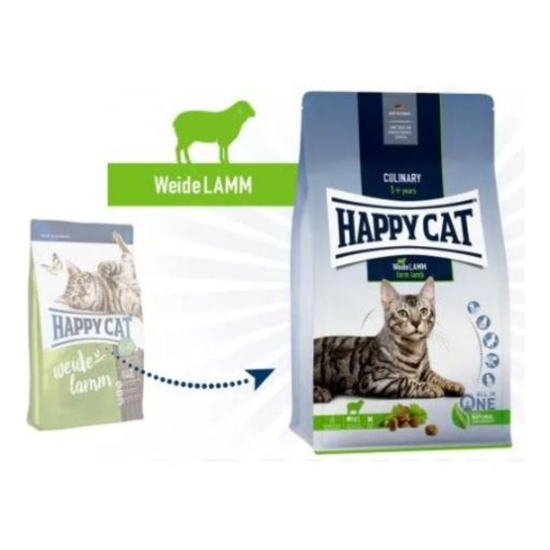 Happy Cat Adult Weide-Lamm Lamb Dry Cat Food For Cats, 1+ Year Old, 10kg