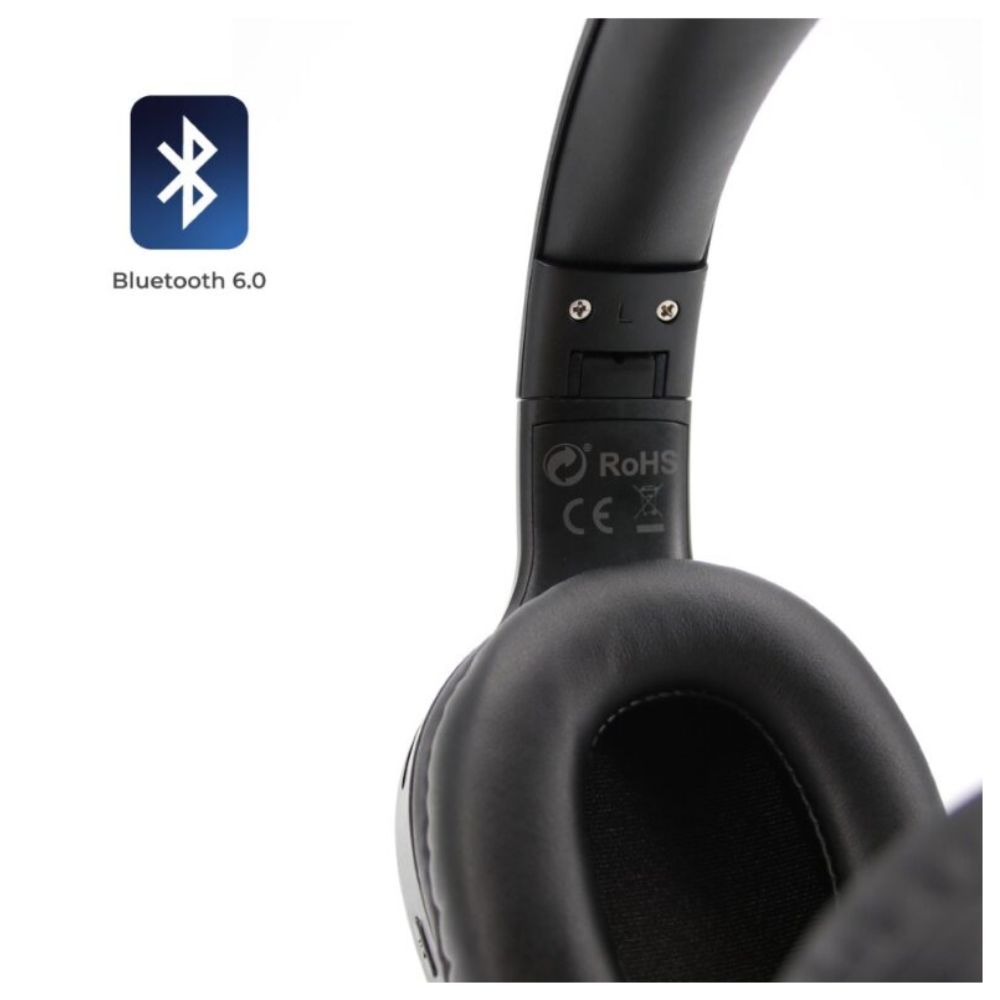 Blupebble Over Ear Foldable Digital Hybrid Noise Cancelling Headphones C85 Black