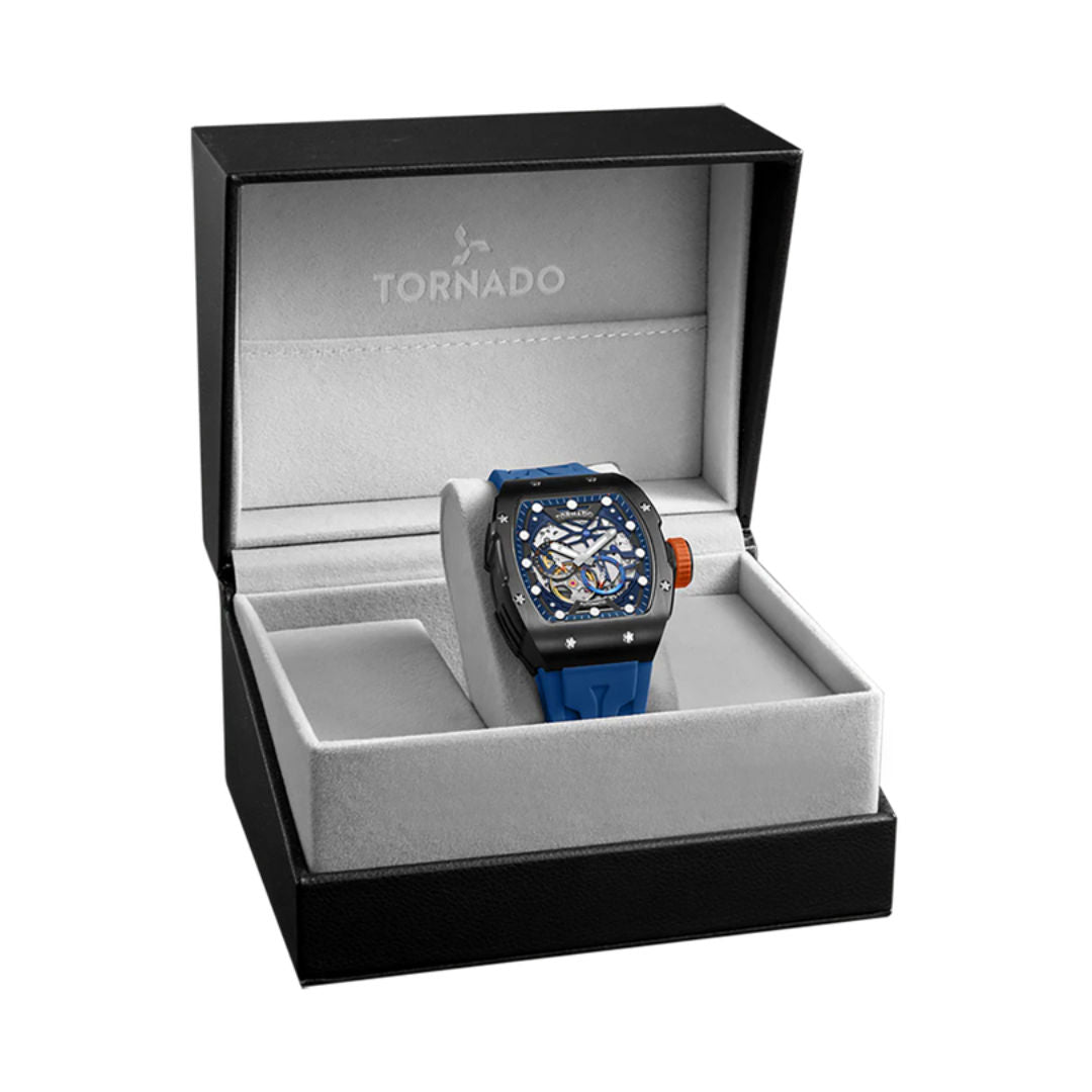 TORNADO Xenith Men's Automatic Blue Silicon Strap Analog Watch